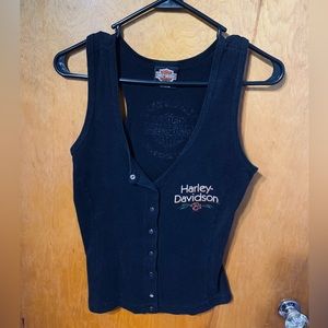 Women’s small button up Harley Davidson tank